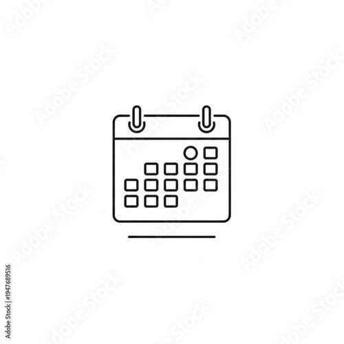 Wall Calendar With Marked Dates.