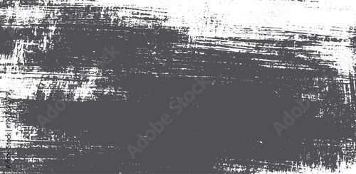 Distressed black and white grunge texture with horizontal brush strokes