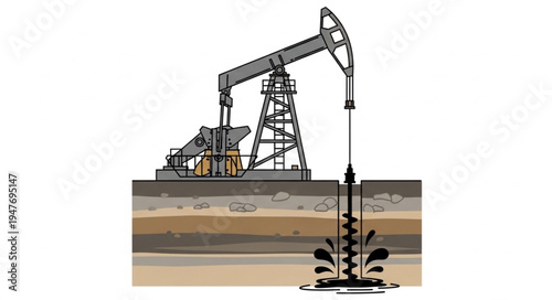 Oil Pump Jack Drilling Rig.