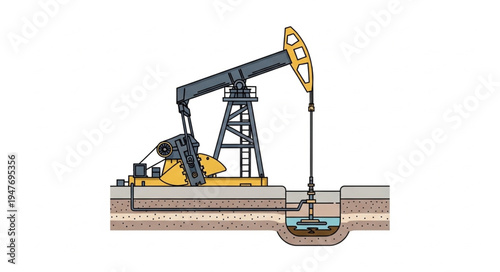 Oil Pump Jack Drilling Rig.
