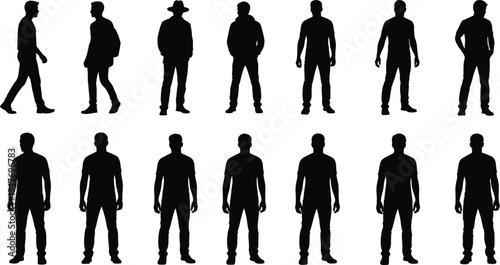 Female softball player silhouettes set batting pitching catching and running poses isolated black sportswoman figures flat vector illustration for sport design