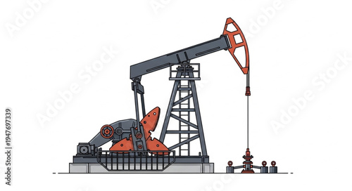 Oil Pump Jack Drilling Rig.