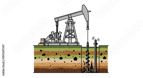 Oil Pump Jack Drilling Rig.