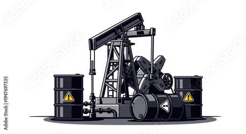 Oil Pump Jack Drilling Rig.