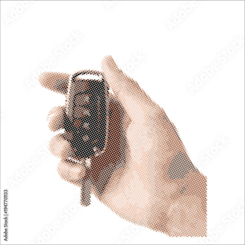 Hand Holding Modern Car Remote Key for Vehicle Access and Security