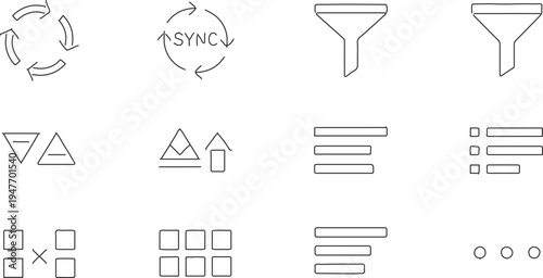 Vector set of medical icons for business and web design featuring symbols for contact, computer, and healthcare concept signs on website buttons