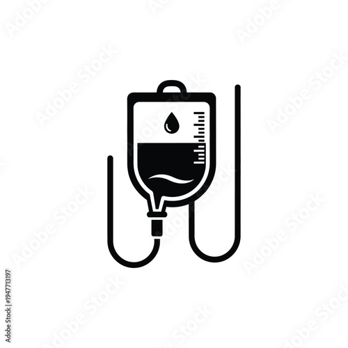 Medical staff prepares intravenous blood transfusion equipment