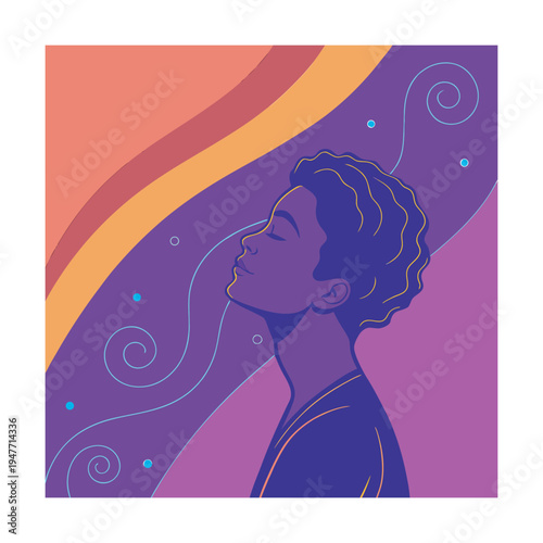 Modern Women Empowerment Flat Illustration Collection with Abstract Shapes and Pastel Colors