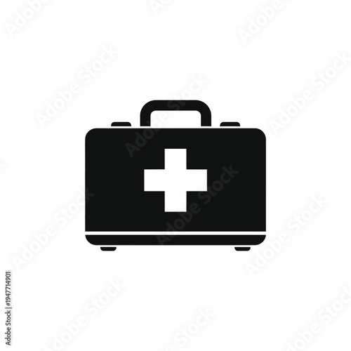 A medical professional carries a first aid kit outdoors for emergencies.