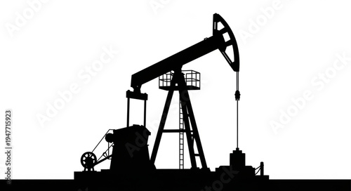 Oil Pump Jack Silhouette.