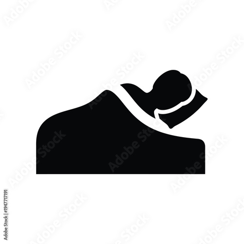 Person sleeping in bed icon 4.