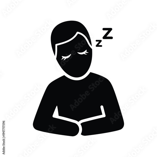 Person sleeping or napping with Zzz symbol.