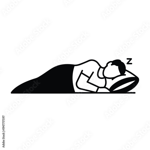 Person sleeping peacefully in bed 1.