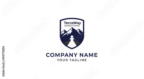 TerraWay company logo template design.