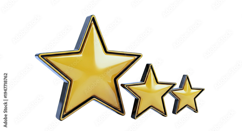 Obraz premium Three Golden Stars