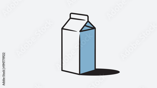 A simple illustration of a milk carton on a plain background