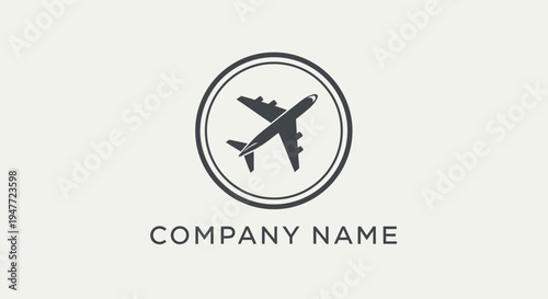 Airplane company logo template design.