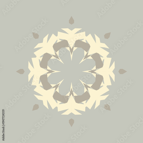 Pastel mandala pattern in pastel oatmeal taupe oat beige taupe stone color palette