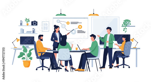 Team Collaboration Meeting Business Strategy Presentation.