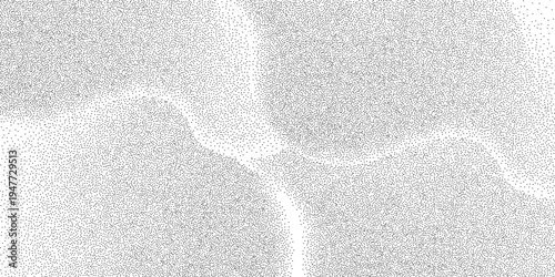 Illustration wavy grain gradient texture, black flowing stippled lines background, grunge noise dot pattern wallpaper. background illustration