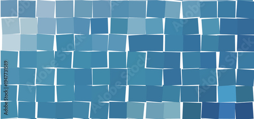 blue mosaic background with squares