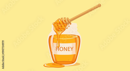 Honey in a glass jar 27.