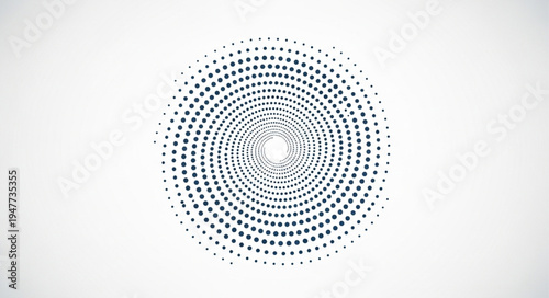 Abstract circular pattern of dots forming a spiral.