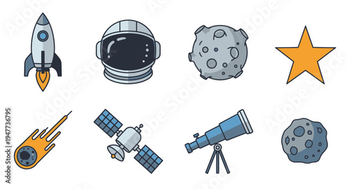 Space objects and astronomy equipment 11.