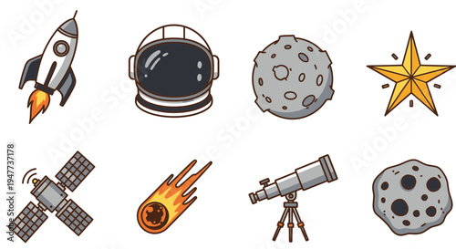 Space objects and astronomy equipment 38.