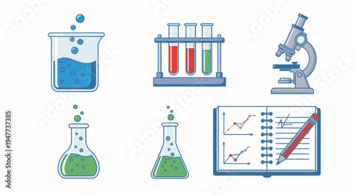 Laboratory equipment for science experiments.