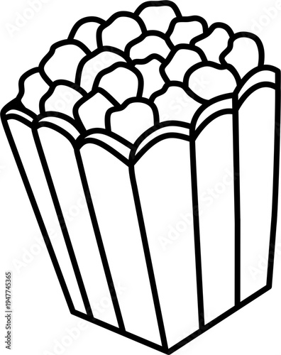 Outline of popcorn box