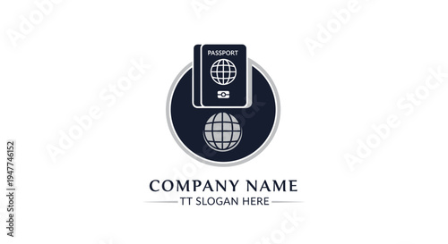 Travel company logo template design.