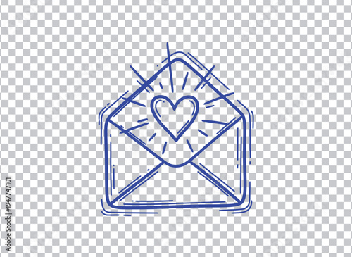 Business web icon set featuring vector illustrations of mail and email envelope symbols for communication and message contact design