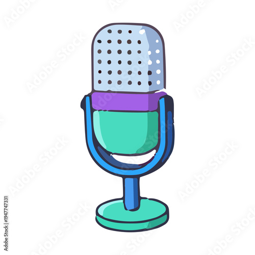 Retro Microphone Illustration