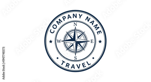 Compass navigation travel company logo.