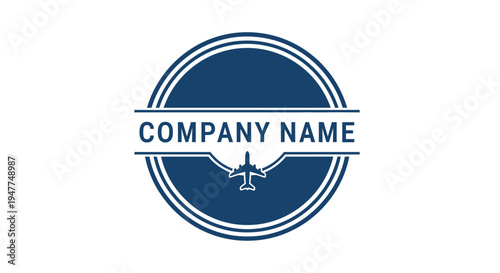 Airplane company logo template design.