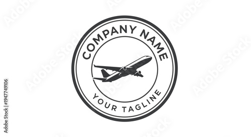 Airplane company logo template design.