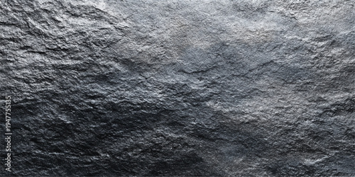 Black leather texture and dark blue fabric ripple across a black and white background like abstract wet stone waves under a winter sky of ice and snow