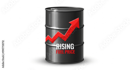 Rising Economy Oil Barrel Growth.
