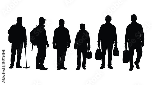 A group of golfers standing in a line