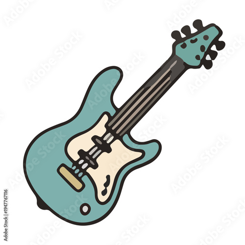 Blue Electric Guitar Icon