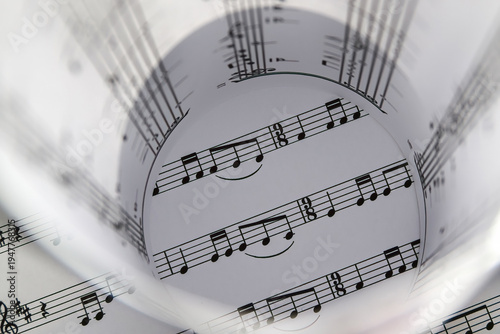 Tableau sur toile Partition musicale en gros plan