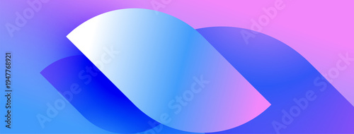Abstract gradient background. Blue, purple hues blend smoothly. Modern design evokes fluidity, innovation, technology. Minimalist aesthetic.