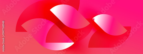 Abstract pink design. Swirling shapes create dynamic visual impact. Gradient colors suggest movement, depth. Modern aesthetic.