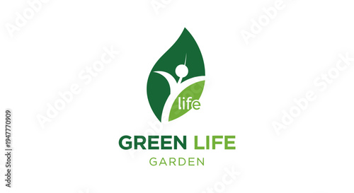 Green Life Garden Logo Design 1.