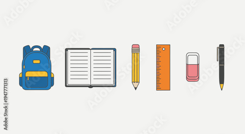 School supplies on a white background 18.