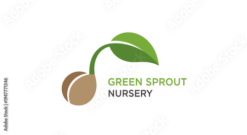 Green Sprout Nursery Company Logo Design.