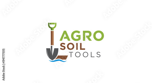 Agro soil tools logo graphic design.