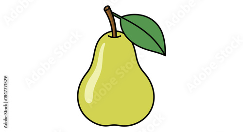 A single yellow pear fruit.