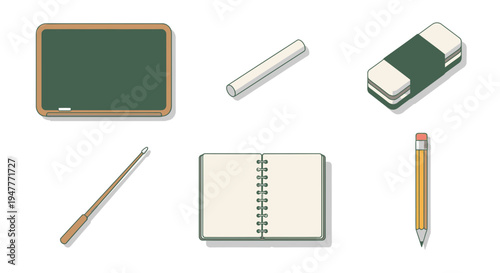 School supplies on white background 34.